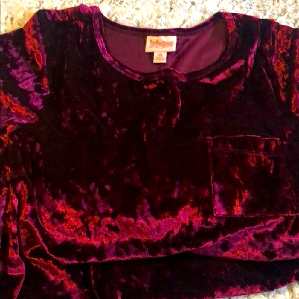 WORN ONE TIME LULAROE ELEGANT VELVET CARLY